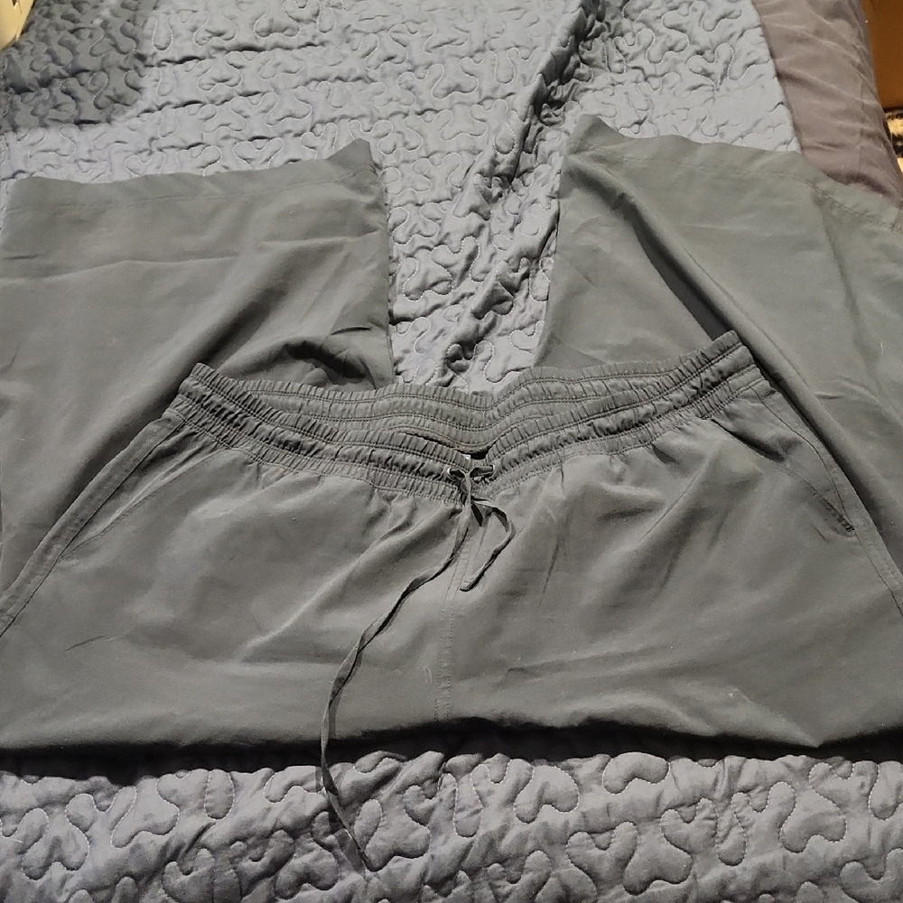 Old Navy Blue Cropped Wide Leg Drawstring Pants, Size Xl
